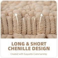 thumbnail image 3 of PABUBE Bathroom Rug, 24"x43" Luxury Chenille Bath Mat, Shag Bath Rugs, Soft and Absorbent, Machine Washable Bathroom mat, Non Slip Bath Rug for Bathroom Floor, Beige, 3 of 10