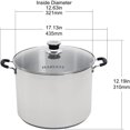 thumbnail image 4 of Harvest Stainless Steel 20 Qt Canning Pot with Rack | Water Bath or Steam Canning | Works on All Stovetops Including Induction, Glass, Gas (Stainless Steel Canner + Tools) (Stainless Steel Canner), 4 of 6