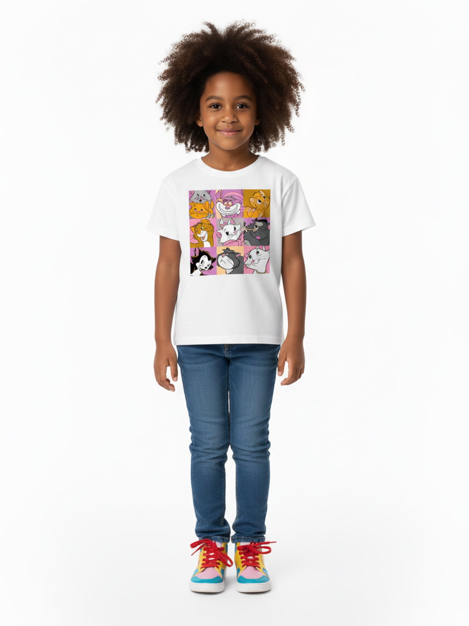 Disney Cats Girls Short Sleeve Graphic T-Shirt, Sizes 4-16