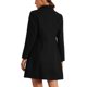 thumbnail image 3 of Abrigo largo INSPIRE CHIC para mujer, con solapa de muesca, de doble botonadura y mangas largas, color negro S, 3 of 6