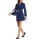 thumbnail image 4 of INSPIRE CHIC Vestidos de Trabajo para Mujeres con Mangas Cortadas, Vestido Blazer Doble Abotonado con Cinturón en Azul Oscuro Talla S, 4 of 5