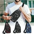 thumbnail image 1 of Mochila Sling Mochila de Viaje para Senderismo Bolsa de Pecho | Oxford impermeable | Puerto de carga USB, múltiples bolsillos, correa ajustable 14-36" | Rojo Azul | Mochila informal versátil al aire, 1 of 7