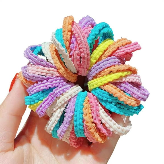 100 Pcs Elastic Hair Ties,Versatile Ponytail Holders for Girls,Multicolor Small Seamless Hair Bands,High-Quality Workmanship Rubber Bands,Exquisite and Cute Hair Rope Set