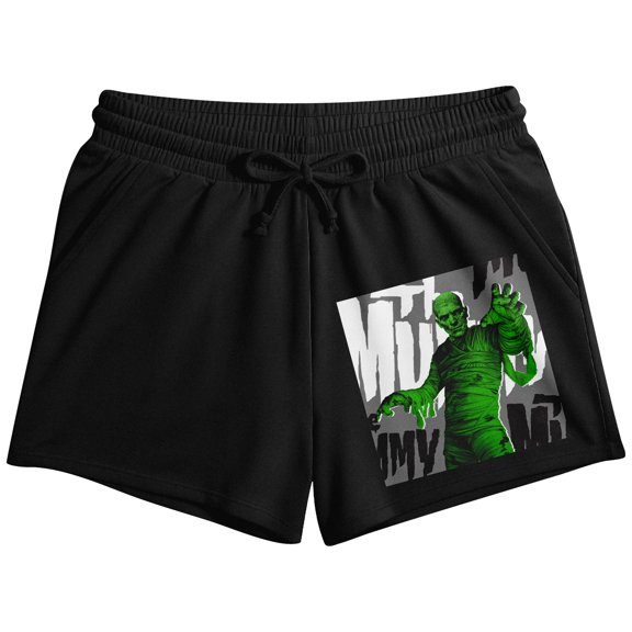 Universal Monsters The Mummy Women's Black Lounge Shorts-XL