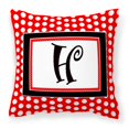 thumbnail image 1 of "Treasures CJ1012-HPW1414 Letra H Monograma Rojo Negro Lunares Almohada, Grande, Multicolor" Caroline's Treasures CJ1012-HPW1414, 1 of 1