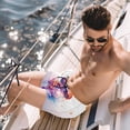 thumbnail image 2 of luoweisi Men's Beach Shorts Quick Dry Swim Trunks with Mesh Lining Colorful Jellyfish XL, 2 of 5
