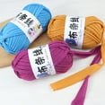 thumbnail image 2 of 1 Roll Crochet Line No Pilling Soft Comfortable DIY Blended T-Shirt Clothes Bag Hand Knitting Yarn Thread Sewing Tool for Home, 2 of 8