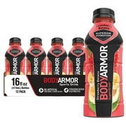 BODYARMOR Sports Drink Sports Beverage, Strawberry Banana, Natural Flavors With Vitamins, Potassium-Packed Electrolytes, No Preservatives, Perfect For Athletes, 16 Fl Oz (Pack of 12)