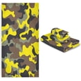 thumbnail image 6 of Coolnut 3 PCS Towel Fashion Yellow Brown Black Gray Camo Cotton Bath Towel Set (1 Bath Towel, 1 Hand Towel, 1 Washcloth) for Bathroom, Super Soft and Quick Dry Towels, 6 of 6