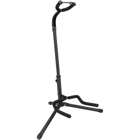 Likegreen Basics Adjustable Folding Stand for Acoustic, Electric, Bass Guitars and Banjos, Black