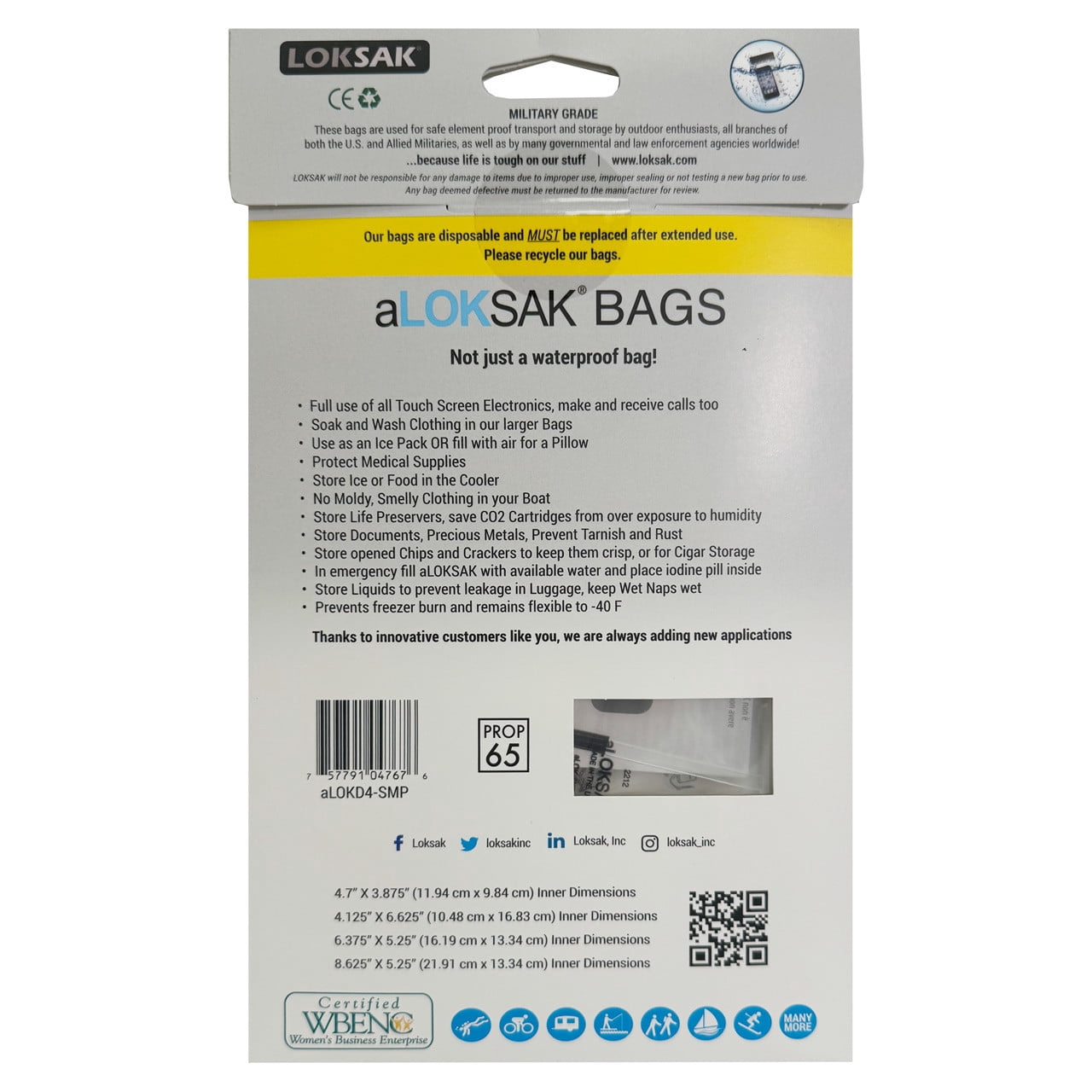 aLOKSAK Waterproof Bags (SMALL Multi Pack)