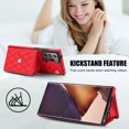 thumbnail image 3 of Case for Samsung Galaxy Note 20 Ultra, Crossbody Wristlet Case Wallet with RFID Blocking Card Slots KickStand Flip Folio PU Leather Magnetic Protective Cover Women for Galaxy Note 20 Ultra, Red, 3 of 9