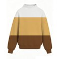 thumbnail image 3 of Grblisyd Sweatshirts for Girls Cute Color Block Preppy Loose Hoodies Crewneck Raglan Long Sleeve Pullover Tops, 3 of 4