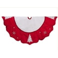 thumbnail image 2 of Allstate 54" Red and White Embroidered Jeweled Tree with Snowflake Christmas Tree Skirt, 2 of 4