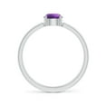 thumbnail image 2 of ANGARA Natural Amethyst Solitaire Parallel Split Shank Ring in 14K White Gold for Women (Size-5mm) | February Birthstone, Birthday, Anniversary, Jewelry Gift for Women | Natural Amethyst Ring, 2 of 9