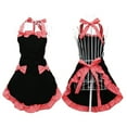 thumbnail image 3 of Delantal Warkul con lazo para mujer, con bolsillo, estampado a cuadros, ajustable, con cordones, ideal para la cocina, regalo para el Día de la Madre, 3 of 5