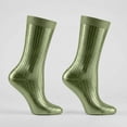 thumbnail image 5 of Men Women Socks Shiny Metallic Ribbed Laminated Socks, 5 of 5