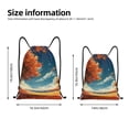 thumbnail image 4 of Drawstring Backpack Sports Gym Bag for Women Men, Whimsical Autumn Leaf Breeze Water Resistant Drawstring Bags for Sports, Gym, Travel, Swimming, Beach, 4 of 8