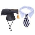 thumbnail image 1 of Miangastore 1Set Black Cloth Dog Graduation Hat for Photo Prop and Graduation Celebration 11.8x2.2x0.2in, 1 of 9