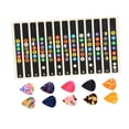 thumbnail image 4 of 2 pegatinas para acordes de bajo con 10 púas de guitarra para guitarras eléctricas infantiles, 4 of 9