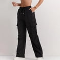 thumbnail image 7 of LEKODE Pants Women Gym Clothes Running Pants Relaxed Fit Trousers Quick Dry pants Slacks for Women Lounge Pants Palazzo Pants Dressy Flared Leggings for Women Black L, 7 of 7