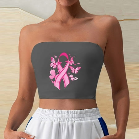 Clearance Clothes Under $5.00 Abomasnow Plus Size Bandeau Bras for Women Padded Strapless Bralettes Non Slip Seamless Yoga Sports Tube Top Bra
