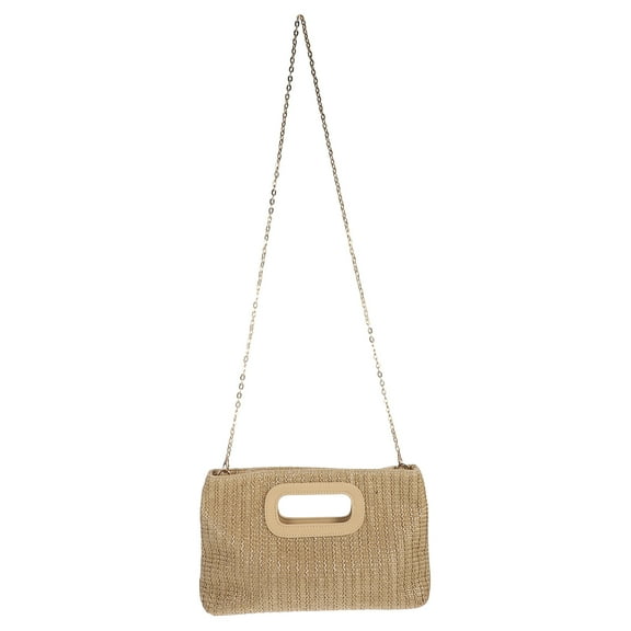 WORGEOUS  Hand Purse for Lady Clutch Bag Men Woven Shoulder Saddle Purses Women Miss Beige