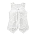 thumbnail image 5 of Glisme Shirts for Women Solid Color Sleeveless Crew Neck T-Shirt Summer Comfortable Women Tops Size XL White, 5 of 5