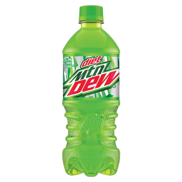 Diet Mountain Dew 20 Oz Plastic Bottles Pack of 24