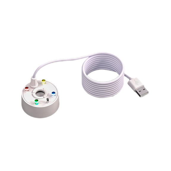 Mist Maker with 4 LED Lights,Water Fountain Pond Fog Atomizer Air Humidifier for Pond, Garden, Rockery,Yard White