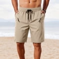 thumbnail image 2 of Mens Beach Shorts Swim Trunks Quick Dry Swim Shorts with Zipper Pocket Funny Swimwear Bathing Suits No Lining Size 4XL Khaki, 2 of 5
