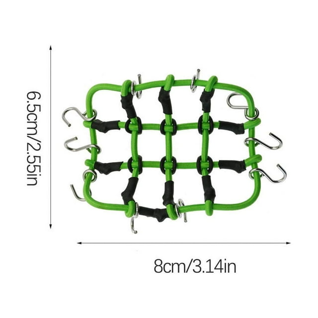 Grille de Toit Résistante à l'Usure Réutilisable Filet à Bagages Détachable Accessoires de Décoration Poche en Maille Forte Résistance à la Traction Vert