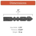 thumbnail image 3 of 2 Pack 12 inch Faux Door Hinges Black Decorative Strap Hinge Wrought Iron Strap Barn Door Strap Hinges, Farm Gate Hinge, Carriage Door Hardware The Nuevo Leon Series by Borderland Rustic Hardware, 3 of 4