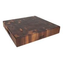 John Boos Walnut Wood Edge Grain Reversible Chopping Block, 18 x 18 x 3 Inches