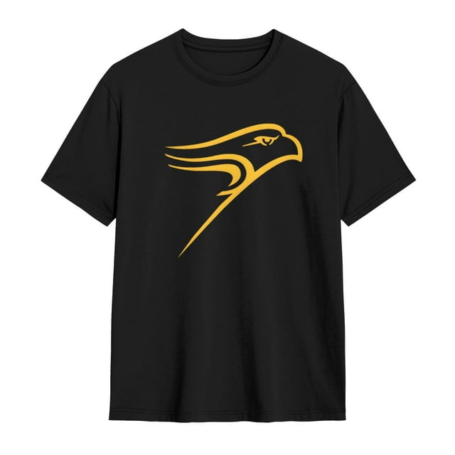 Laurier T-Shirt à Manches Courtes en Coton avec Faucons Dorés