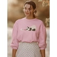 thumbnail image 2 of Image Conscious Panda And Dog Playing Sweatshirt Women -Jay Fleck Designs, Female 3X-Large, 2 of 4