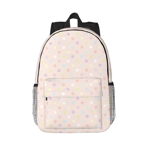 Easygdp Colorful Dots Mochila Ligera de 15 Pulgadas para Estudiantes, Mochila Cómoda para la Escuela y Viajes, Correas Ajustables