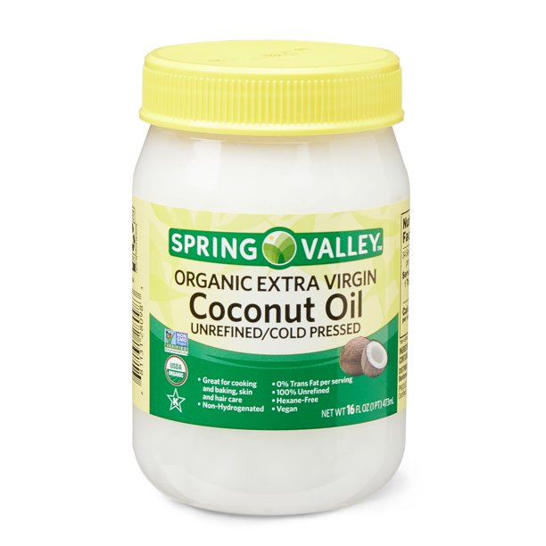 Spring Valley Organic Extra Virgin Coconut Oil, Unrefined/Cold Pressed
