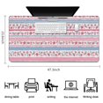 thumbnail image 5 of Long Mouse Pads for Desk,Pioneer Flower Floral Print Pattern Desk Mats on Top Of Desks, Desk Mouse Pad Extra Large with 3mm Non-Slip Base and Stitched Edge for Gaming,Office,Work,Home 47.3"x23.6", 5 of 6
