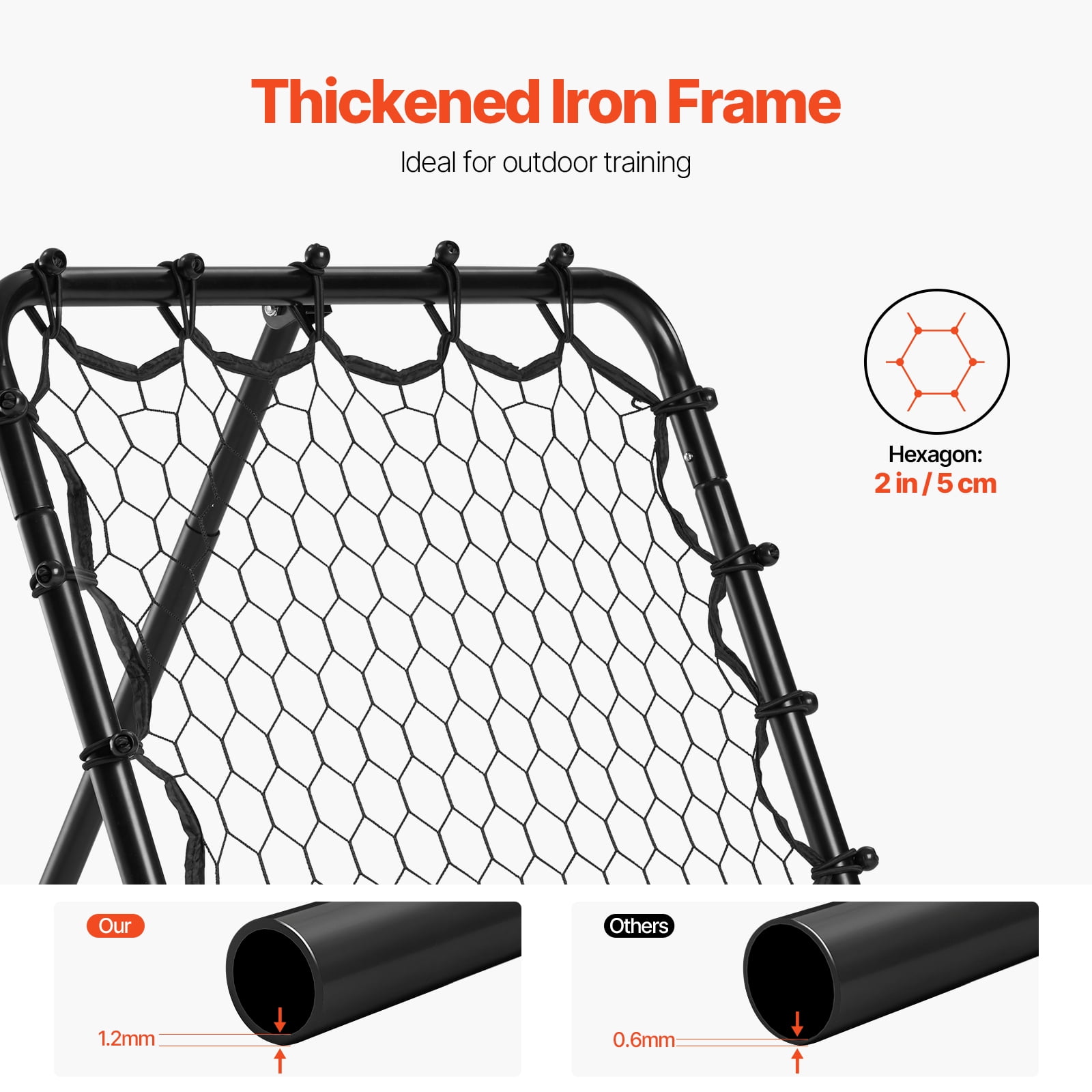 KFFKFF Football Return Net, 34"x34" Bounce-Back, Compact Soccer Practice Gear, Completely Flexible Angles Target Net, Tools & Apparatus for Children, Adolescents & All Ages