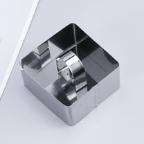 YUYUETIME 2Pcs Rectangular Cake Molds for Home Kitchen 8 x 8 x 1.6in 430 Stainless Steel Baking Molds