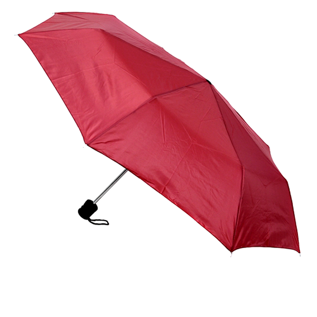 Burgundy Telescopic Canopy Foldable Travel Umbrella