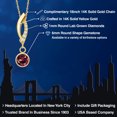 thumbnail image 2 of Gem Stone King 14K Yellow Gold Red Rhodolite Garnet and Lab Grown Diamond Pendant Necklace for Women | 1.03 Cttw | Gemstone January Birthstone | Round 6MM | With 18 inch Chain, 2 of 6
