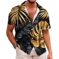 thumbnail image 1 of Birdeem Chemise Décontractée à Manches Courtes pour Hommes avec Boutons Imprimés et Col Rabattu, 1 of 1