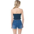 thumbnail image 5 of MixMatchy Women's Sexy Frill Knot Front Knit Strapless / Strap Tube Crop Top, 5 of 6