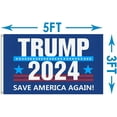 Trump Flag 2024 SAVE AMERICA AGAIN 3x5 FT flag. Donald Trump Flag for
