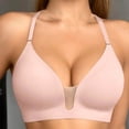 thumbnail image 4 of Iugvhana Seamless Bras for Women Open Back Wireless Bra Full Coverage Push-Up Bra Adjustable Straps Lifitng Comfortable Everyday Bra Pink S, 4 of 6