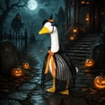 thumbnail image 4 of Fall Porch Goose Witch Outfits,23 Inch Tulle Shiny Mesh Cape Goose Statue Clothes with Witch Hat Decor for Yard Garden Front Porch Decor, 4 of 6