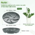 thumbnail image 3 of Uxcell 4-Pack Plant Saucer, 7.09 Inch/18 cm Plastic Plant Trays Thicker for Pots/Indoor/Outdoor [Gray], 3 of 7