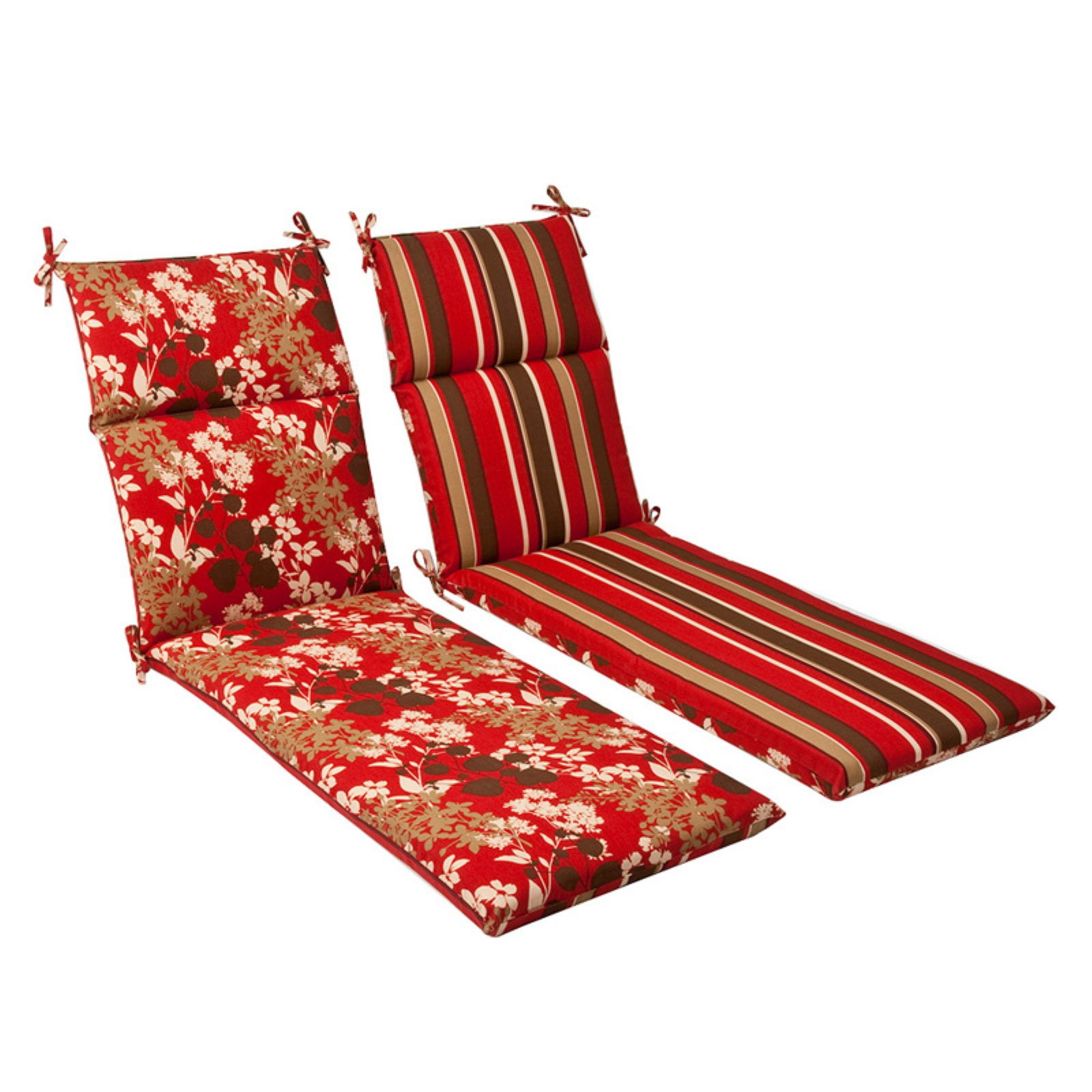 Pillow Perfect Reversible Outdoor Chaise Lounge Cushion 72.5 x 21 x 3